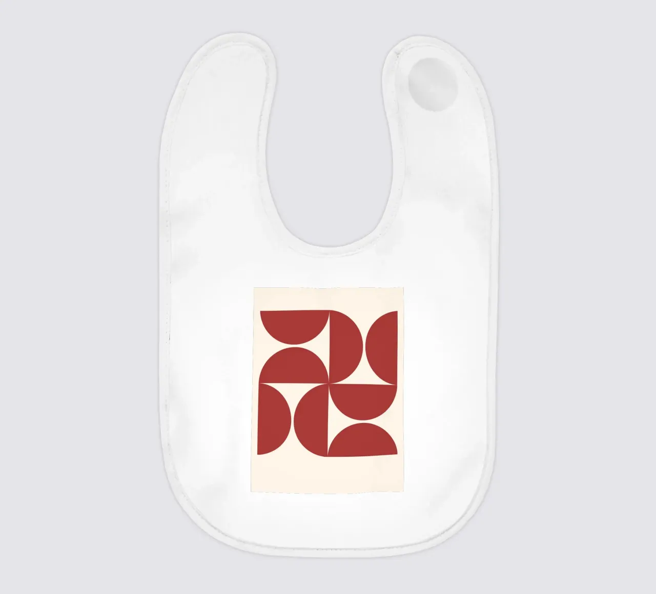 Forme geometriche moderne di metà secolo in una calda tonalità di rosso bavaglino da Trendy Vibes