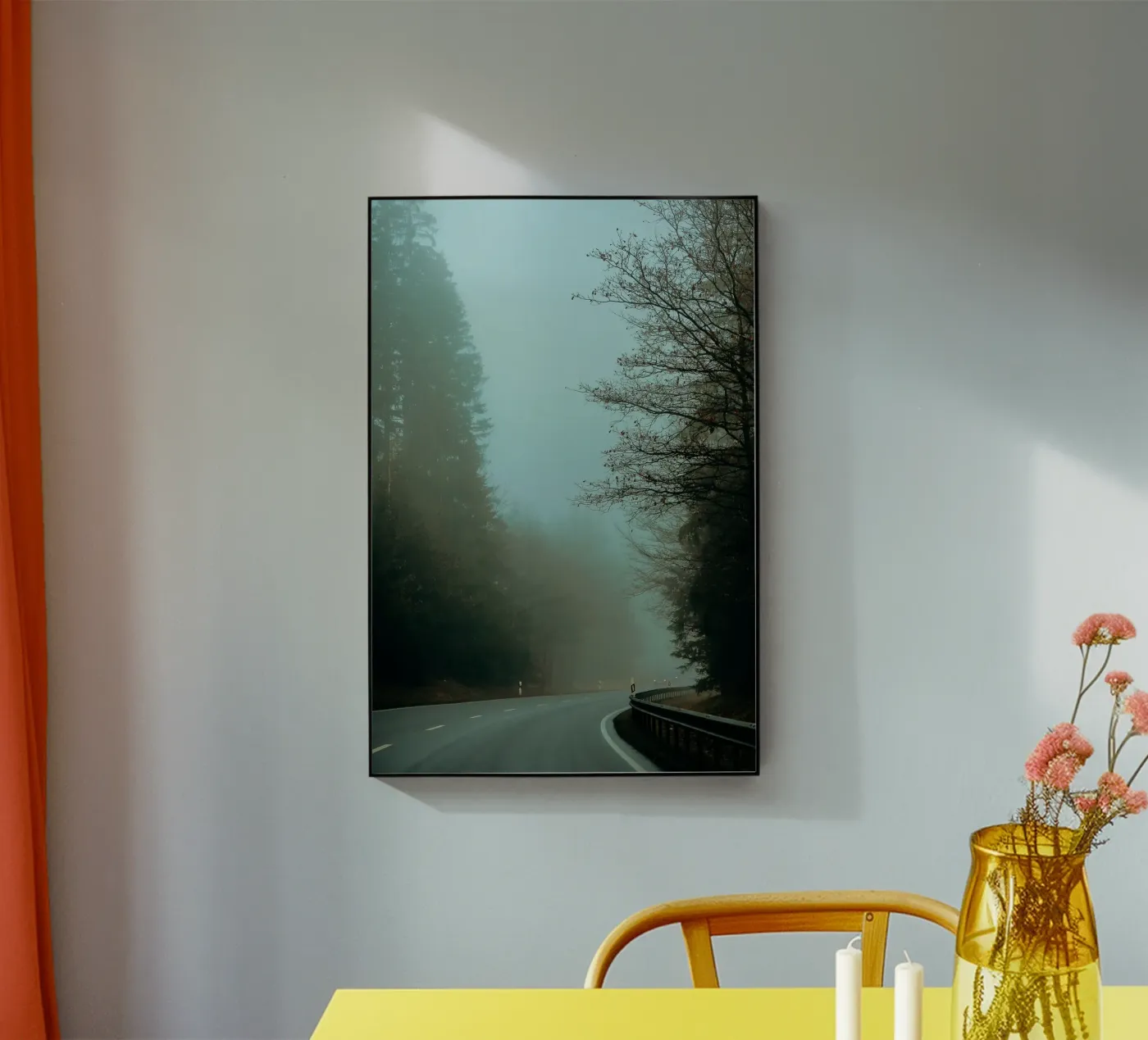 Foggy road acrylic glass by Kudamm & Alpen