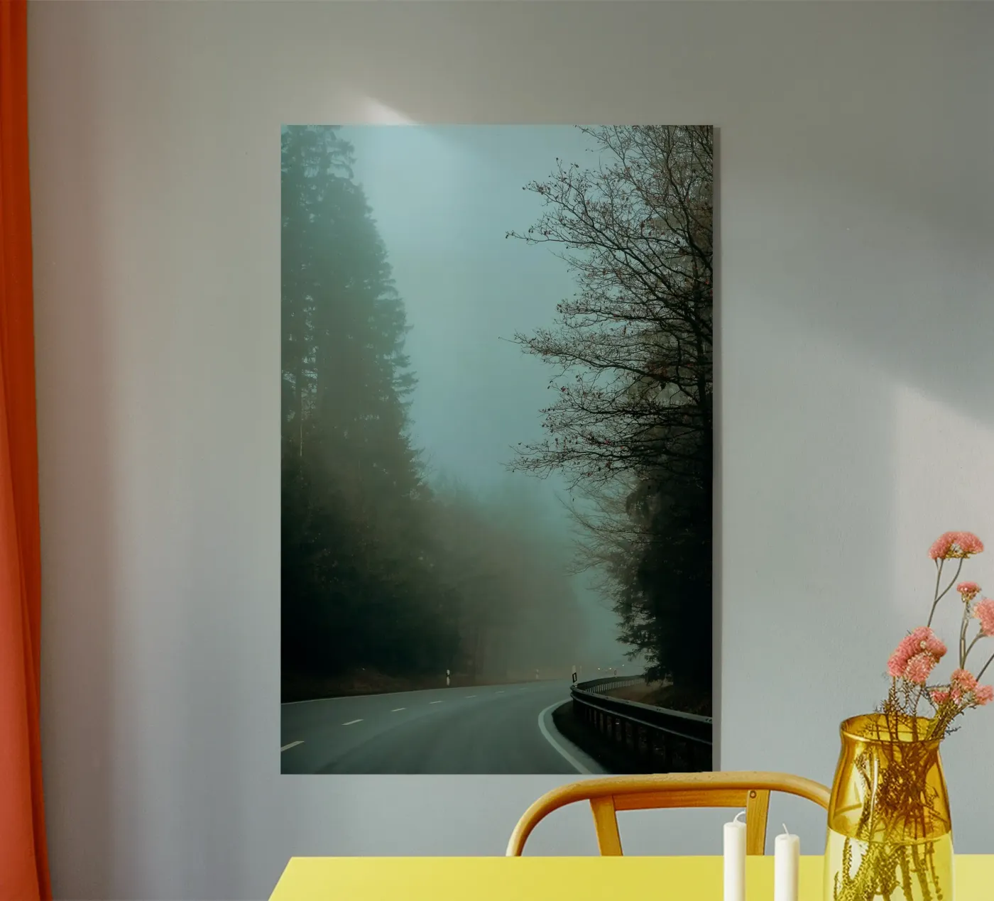 Foggy road acrylic glass by Kudamm & Alpen