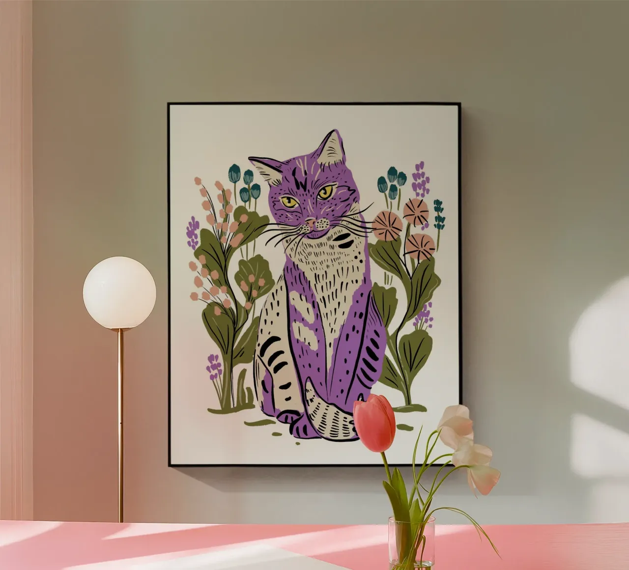 Gatto Miro plexiglass da Tara Reed