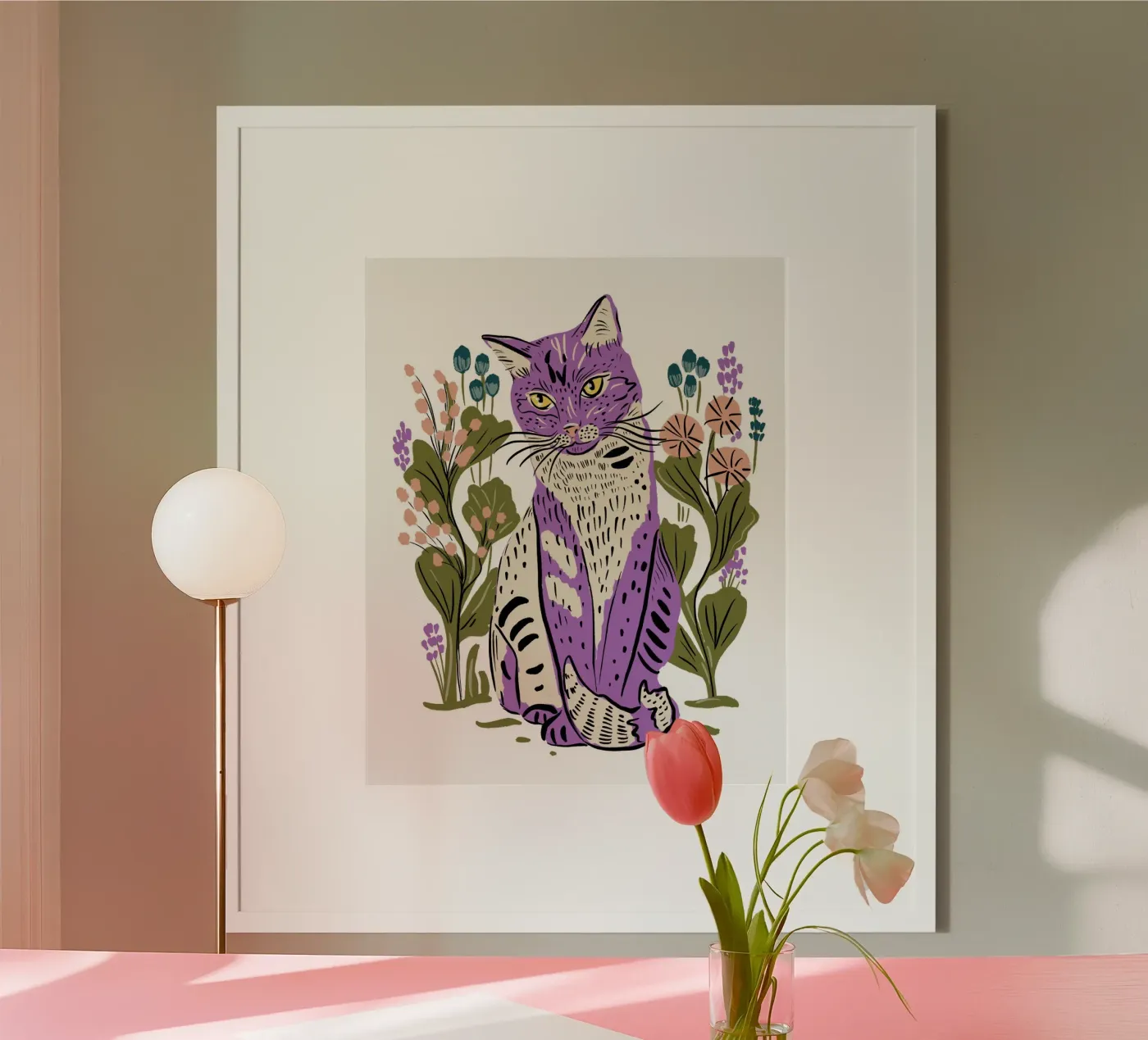Miro Cat Poster von Tara Reed