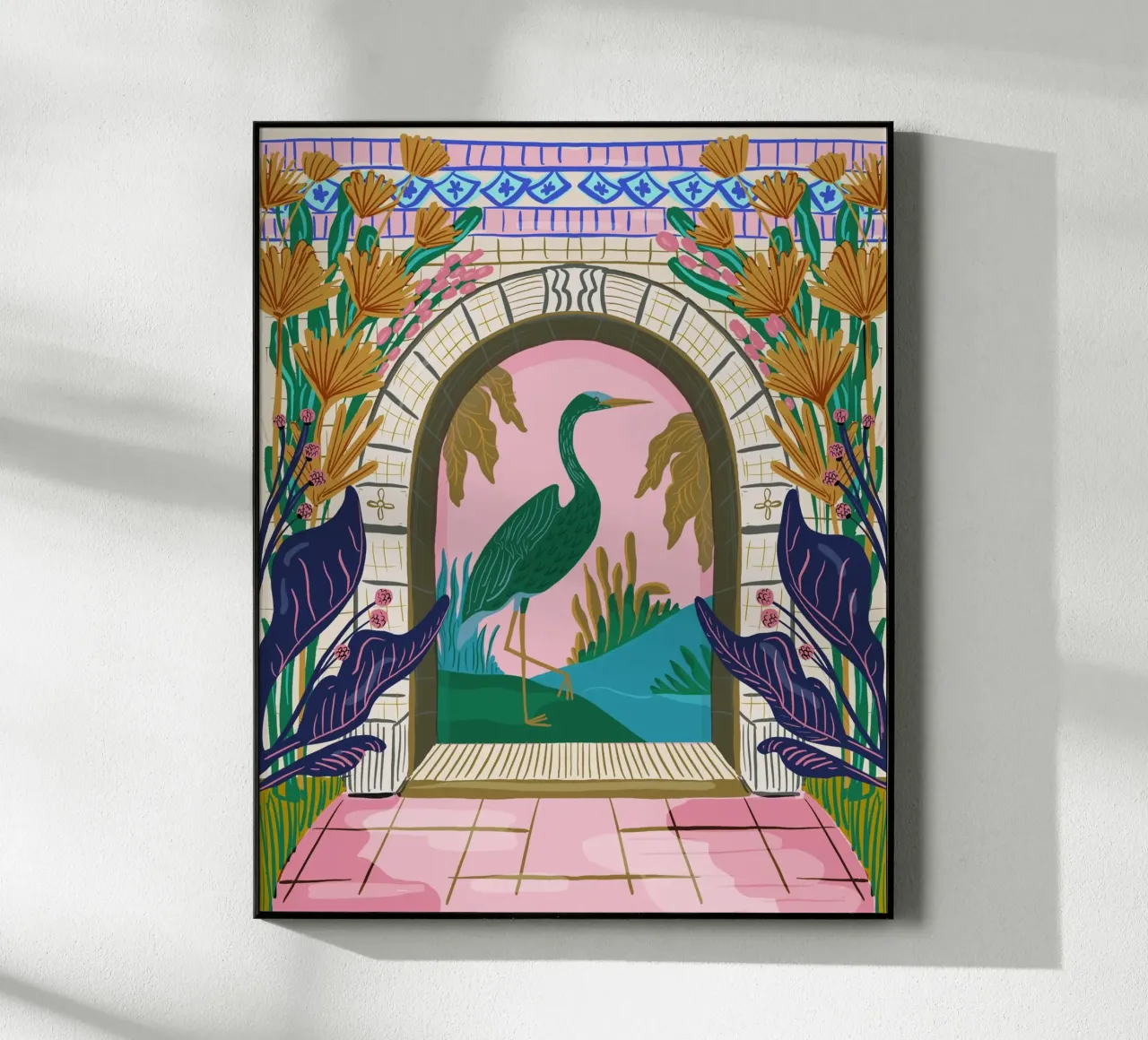 Reiger acryl van Tara Reed