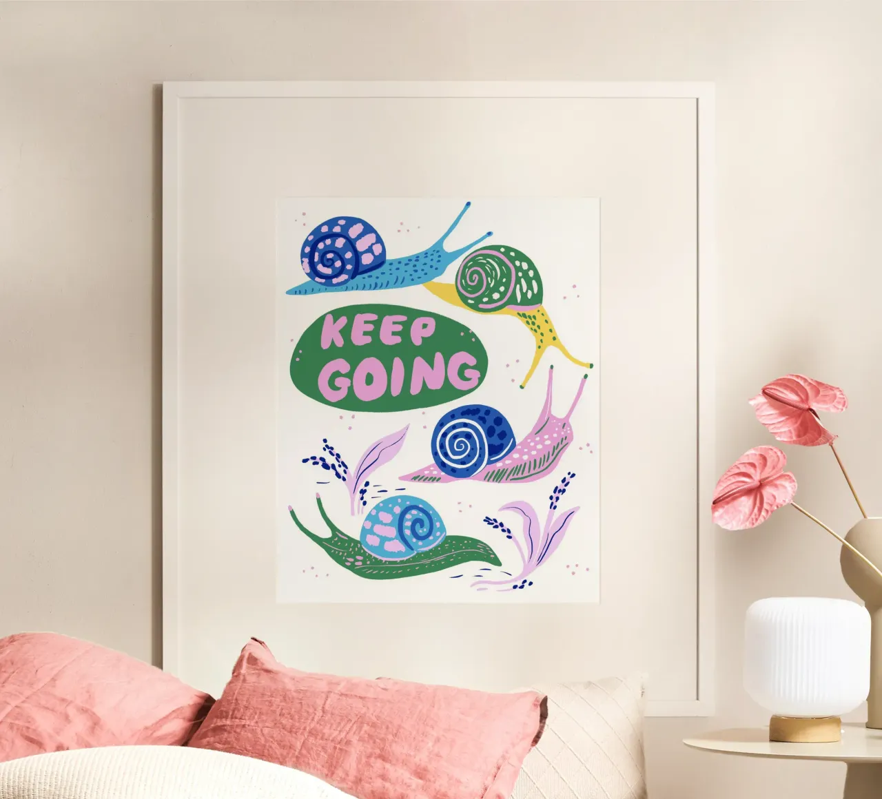 Blijven gaan Slakken poster van Tara Reed