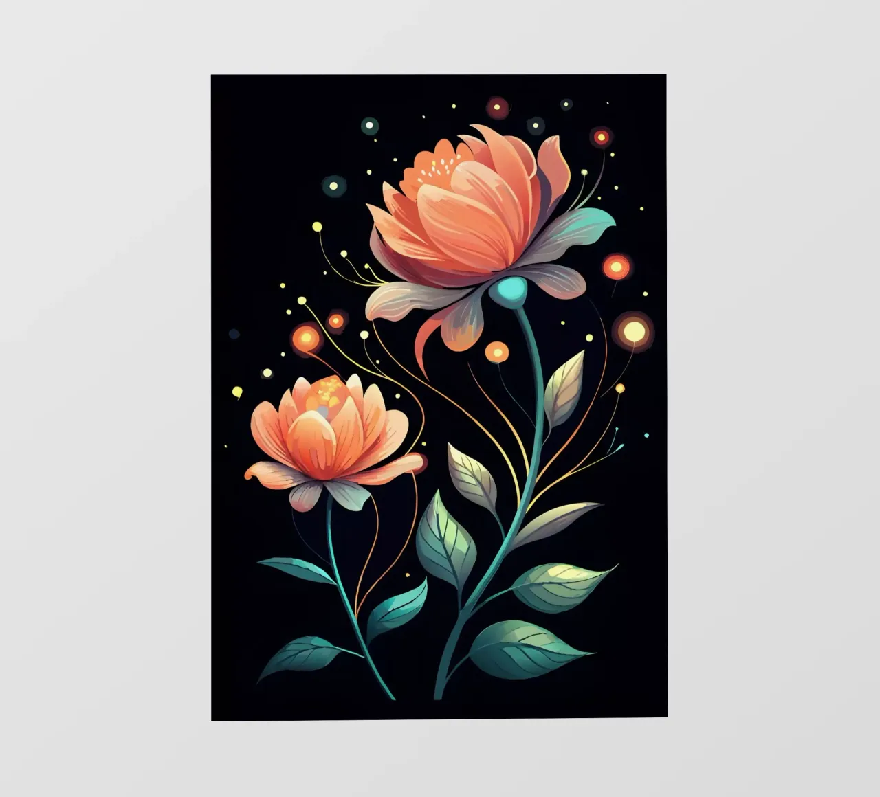 Fiori celesti telo in pvc da Artistic-shop