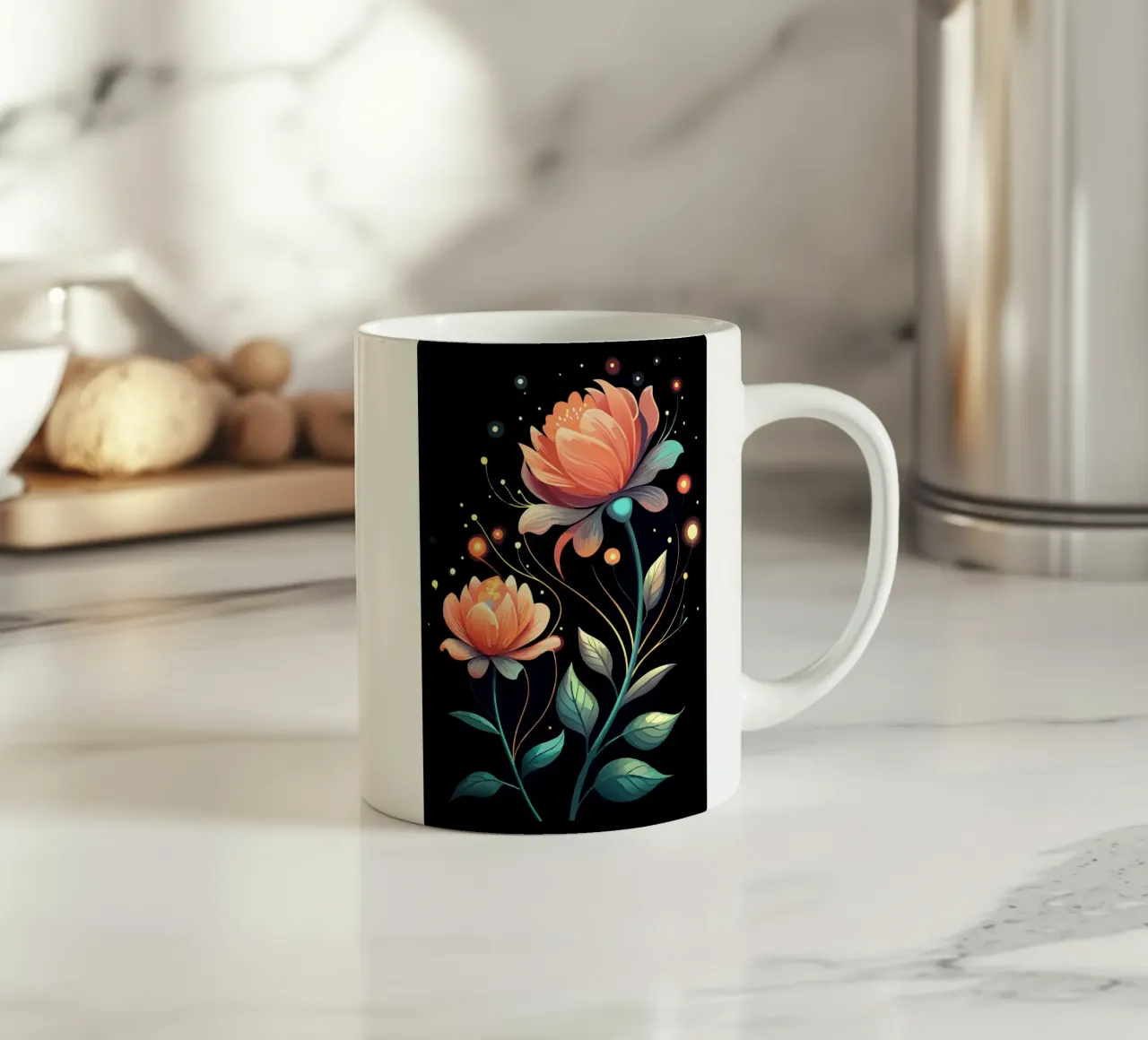 Fiori celesti tazza in ceramica da Artistic-shop