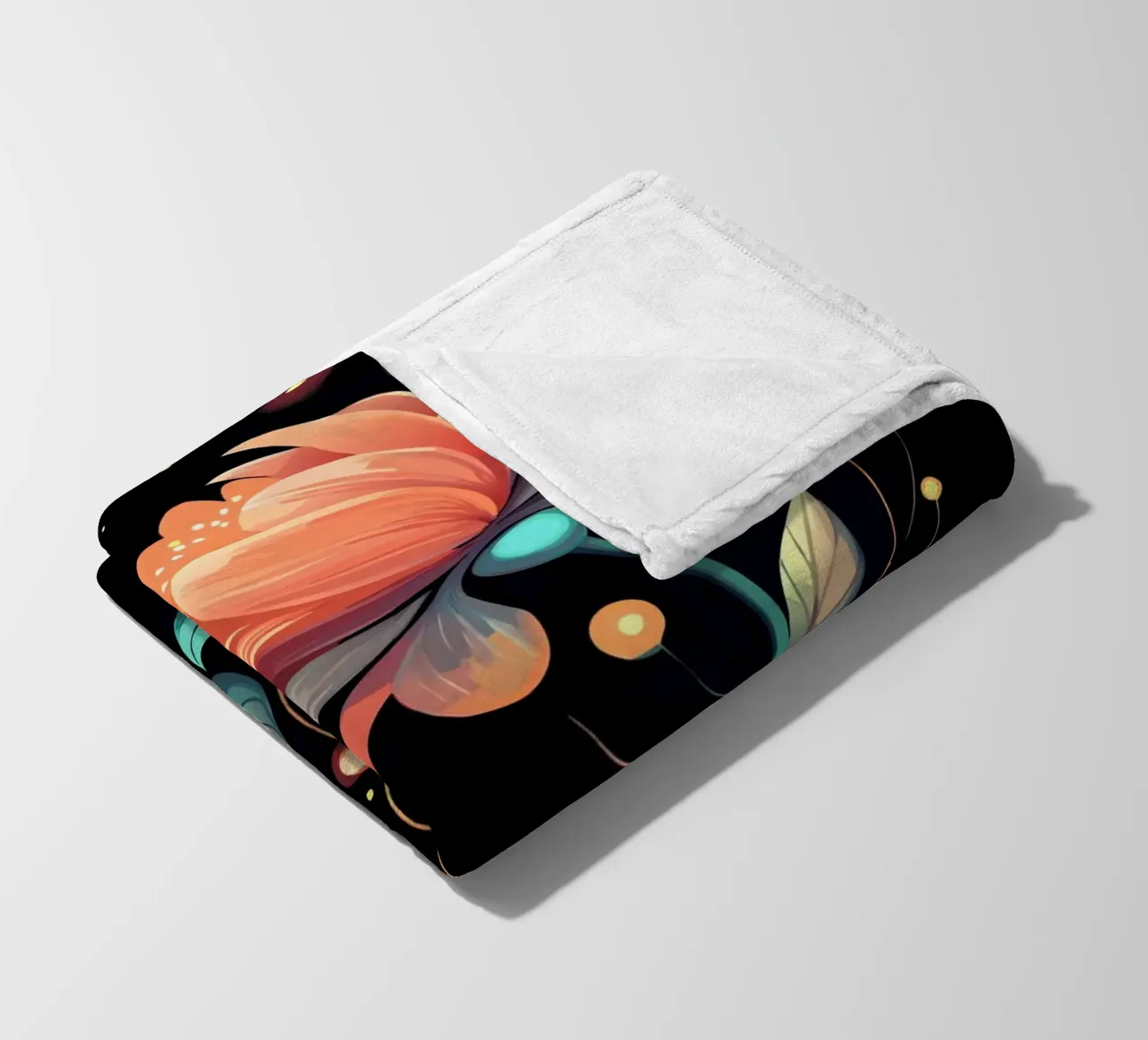 Fiori celesti coperta in pile da Artistic-shop