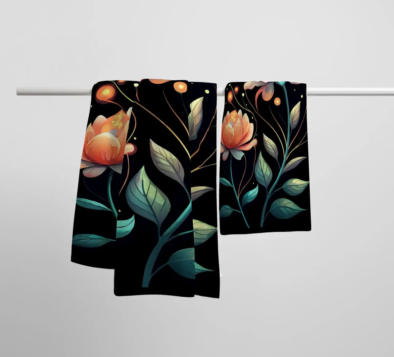 Fiori celesti asciugamano da bagno da Artistic-shop