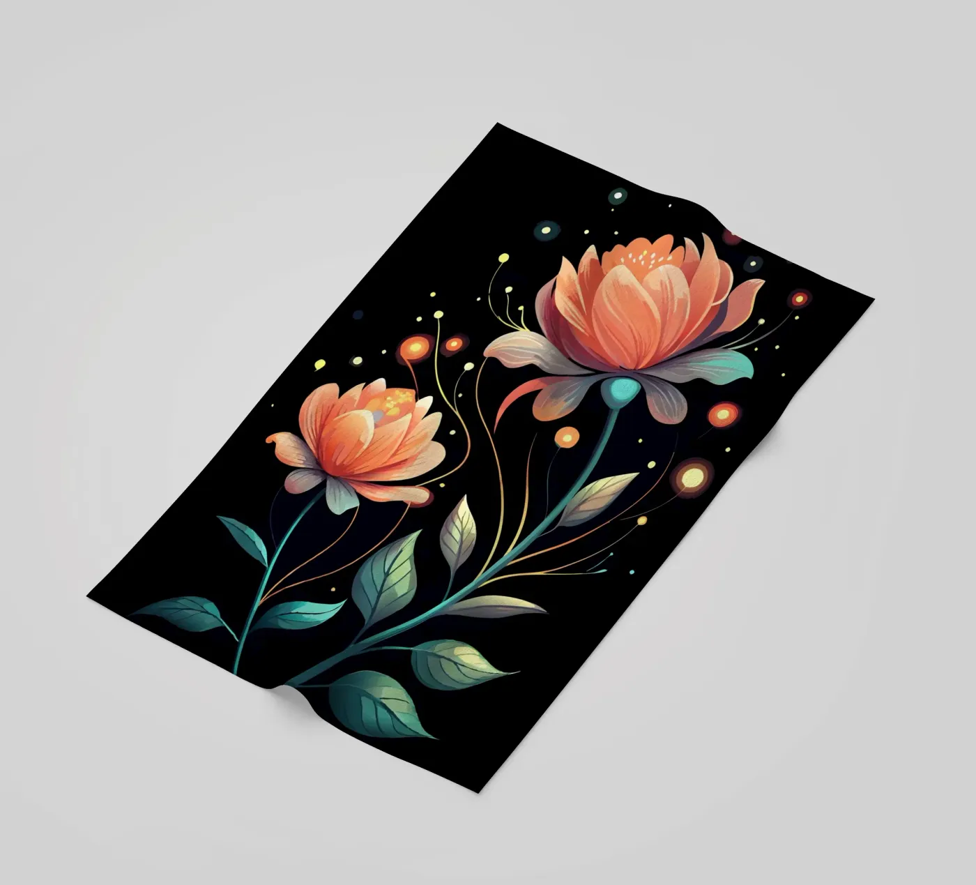 Celestial Blooms beach towel by Artistic-shop