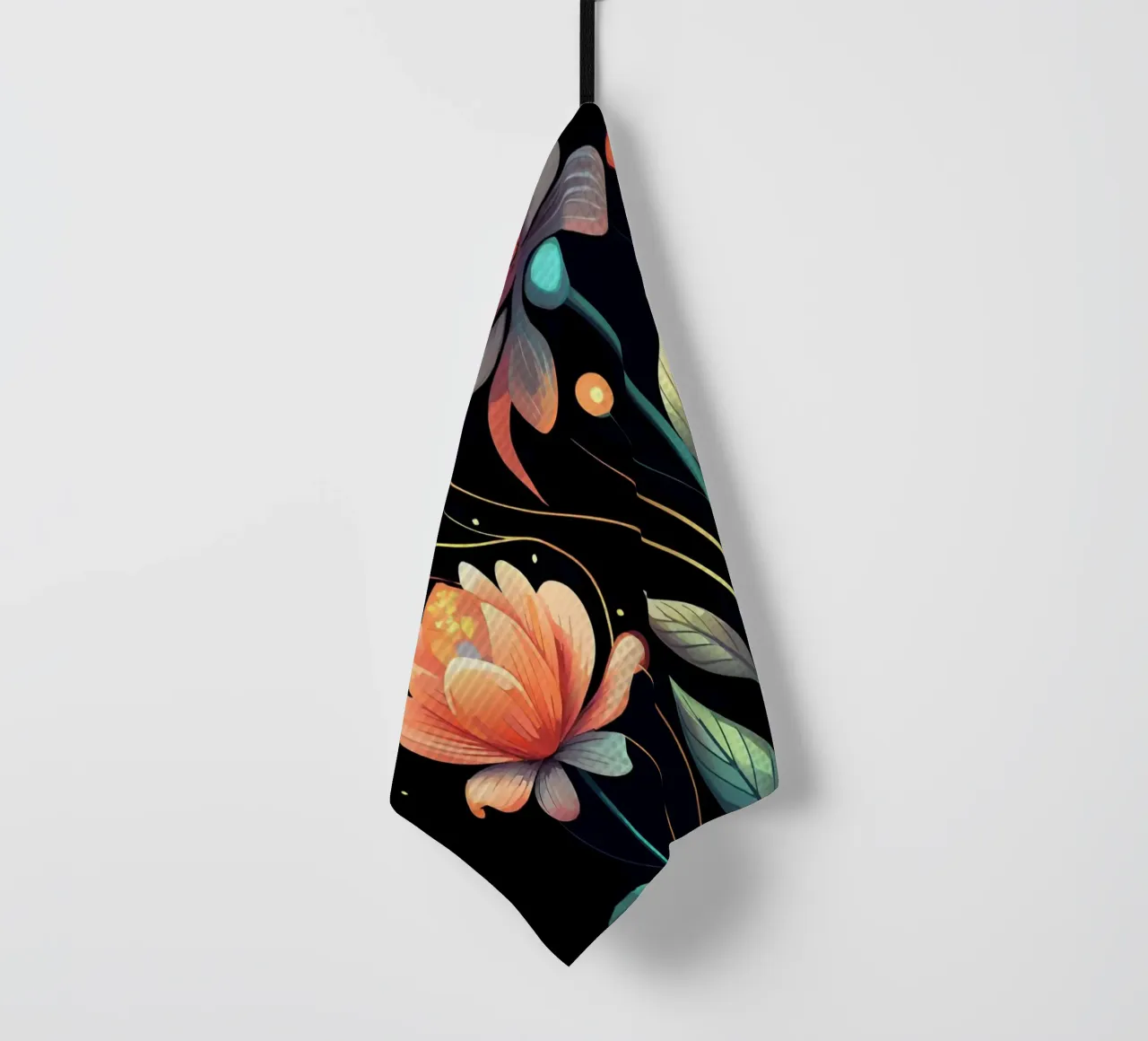Fiori celesti canovaccio da cucina da Artistic-shop