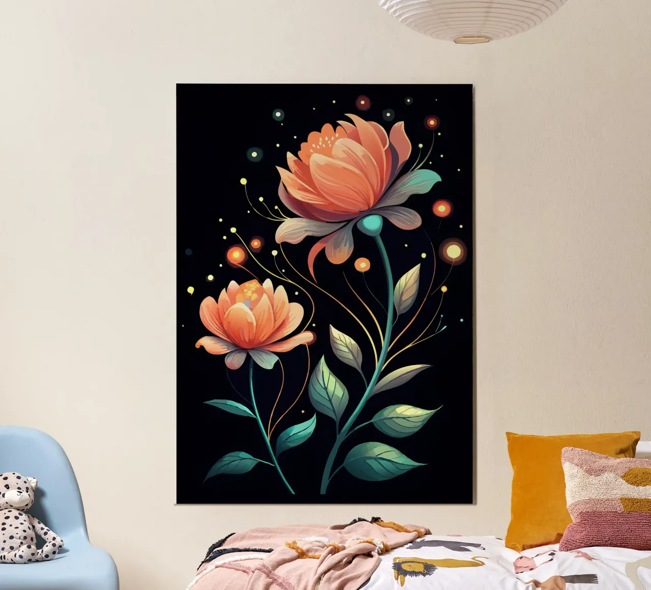 Fiori celesti alluminio dibond da Artistic-shop