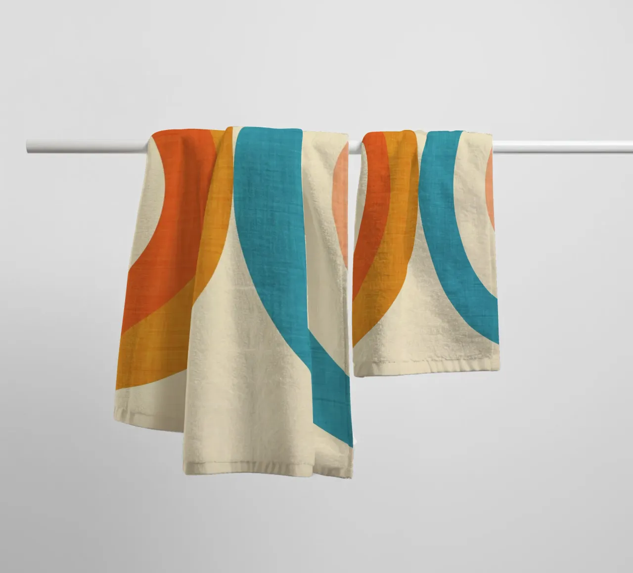 Neu Mid Mod Perlblau Handtuch von susanacosta