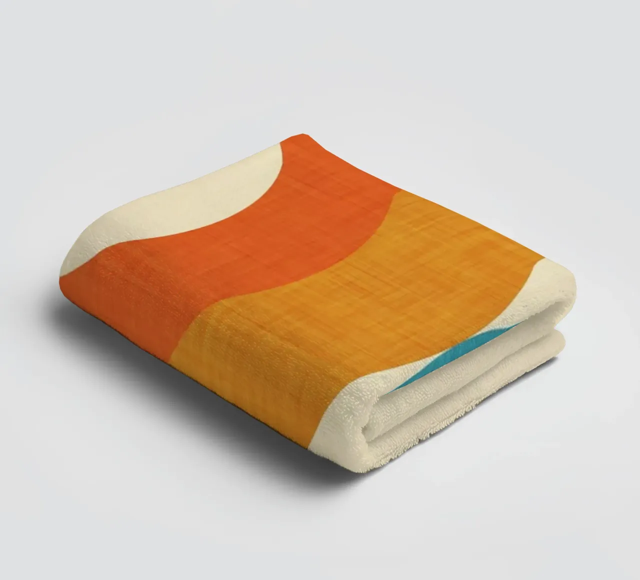 Neu Mid Mod Perlblau Handtuch von susanacosta