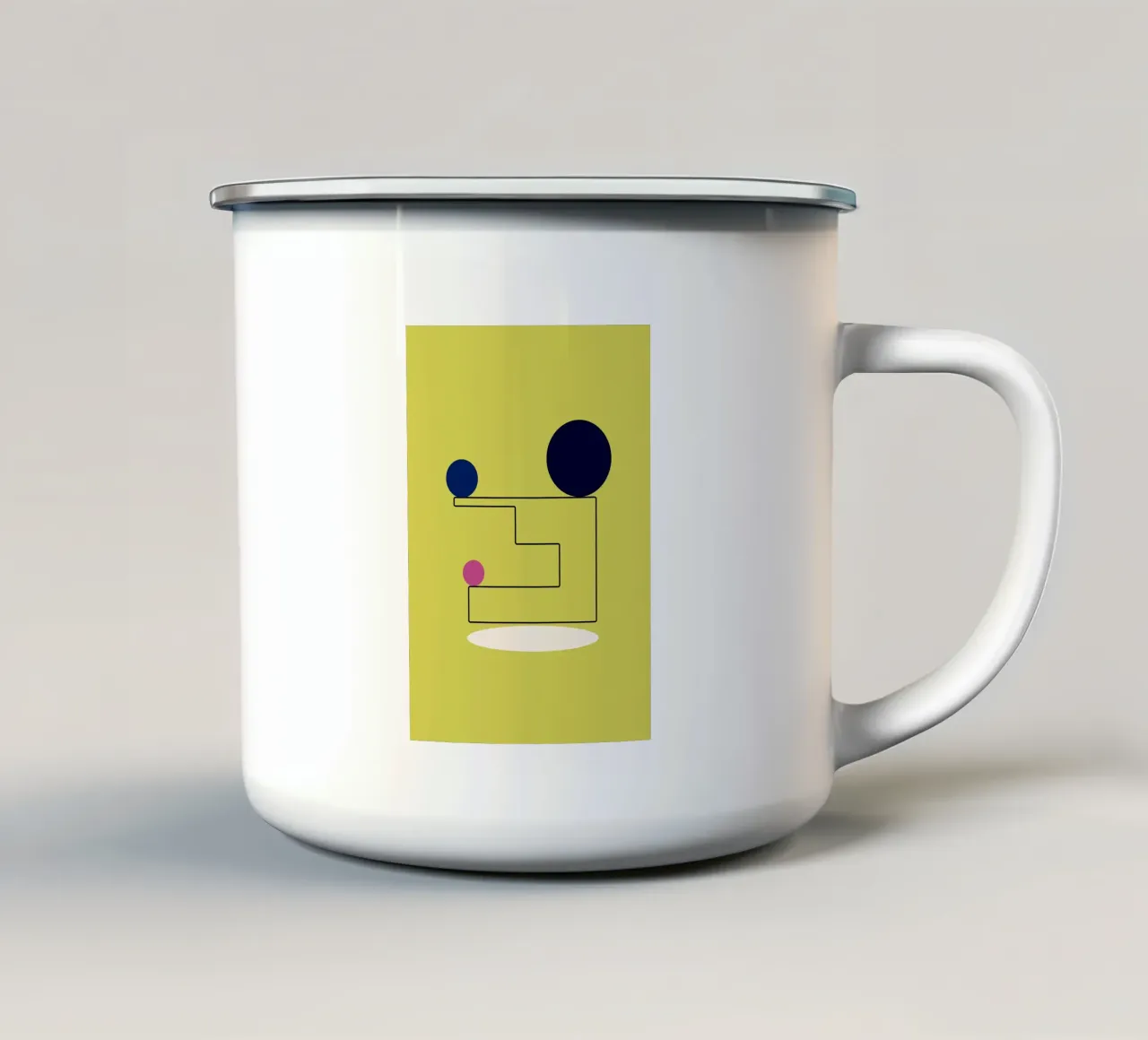 Forme geometriche tazza in smalto da lipecobr