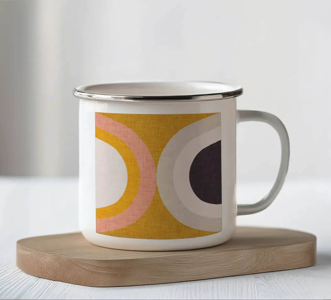 New Mid Mod Yellow tazza in smalto da susanacosta