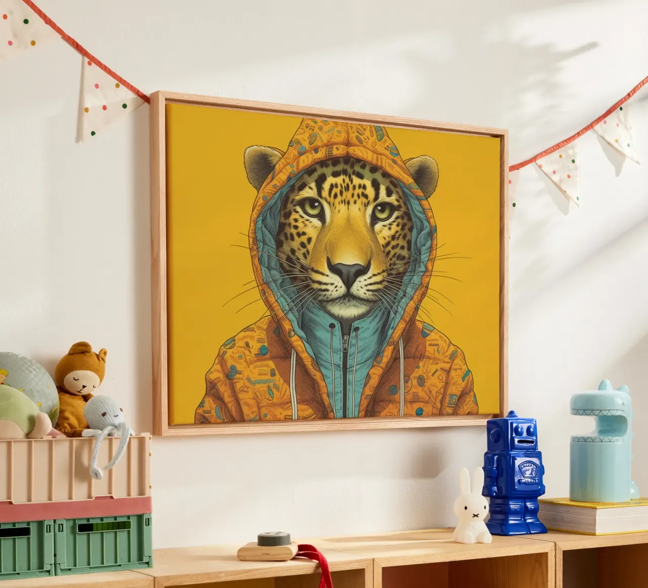 Leopard tela con Cornice a cassetta da Artsy Bessy