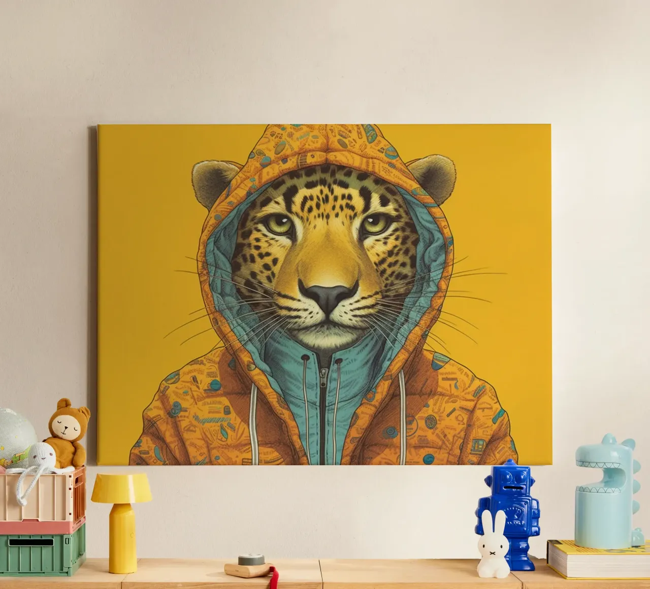 Leopard tela con Cornice a cassetta da Artsy Bessy