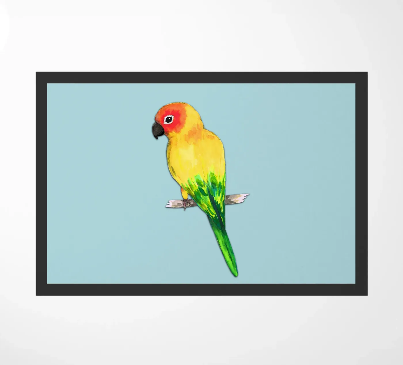 Sun conure doormat by BwiseLizzy