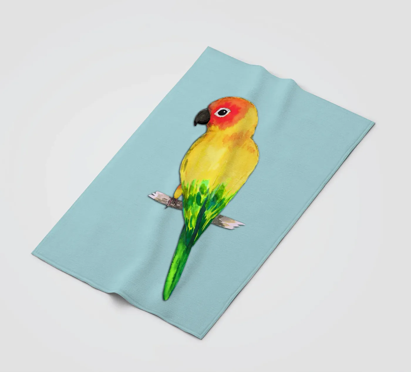 Sun conure fleece blanket by BwiseLizzy