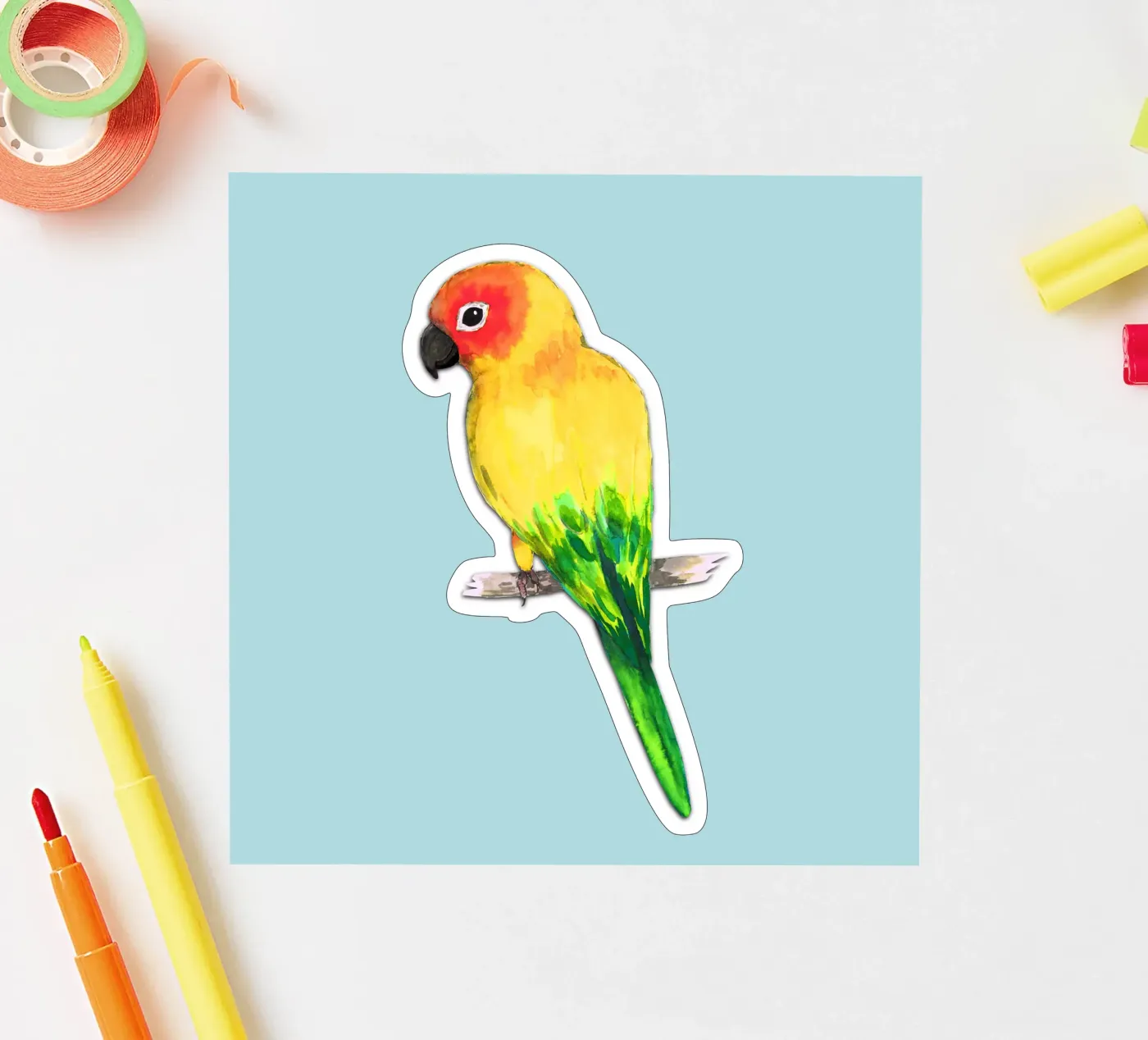 Sun conure sticker by BwiseLizzy
