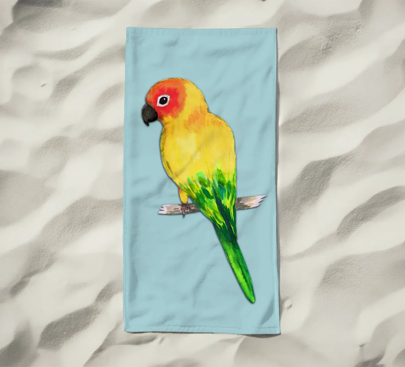 Sonnensittich Strandtuch von BwiseLizzy