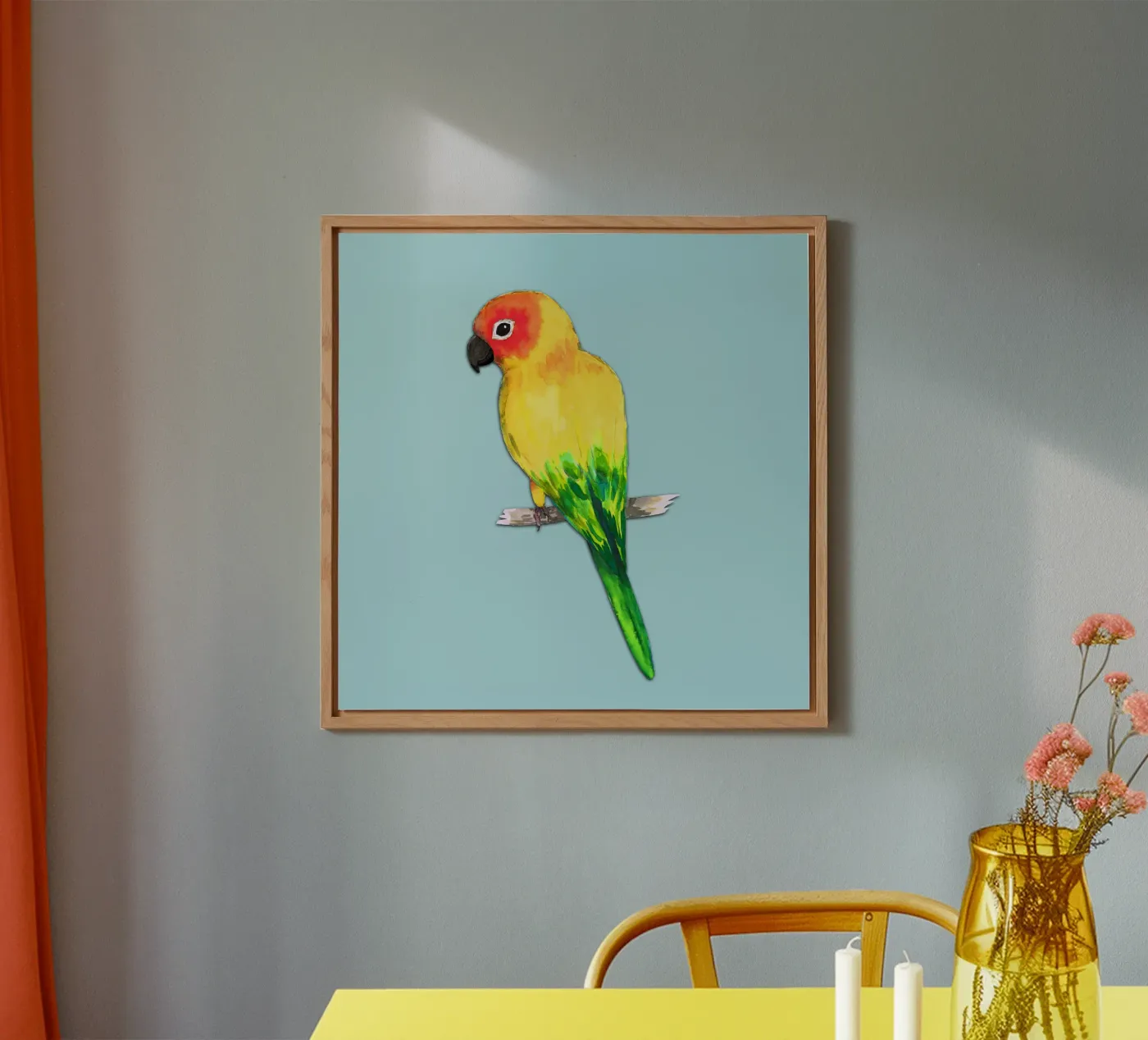 Sun conure forex plate by BwiseLizzy