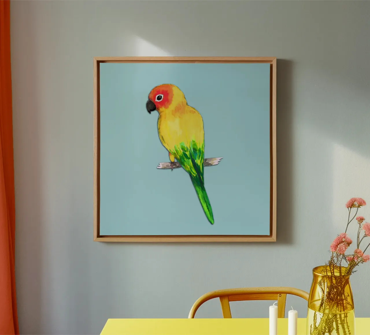 Sun conure tela con Cornice a cassetta da BwiseLizzy