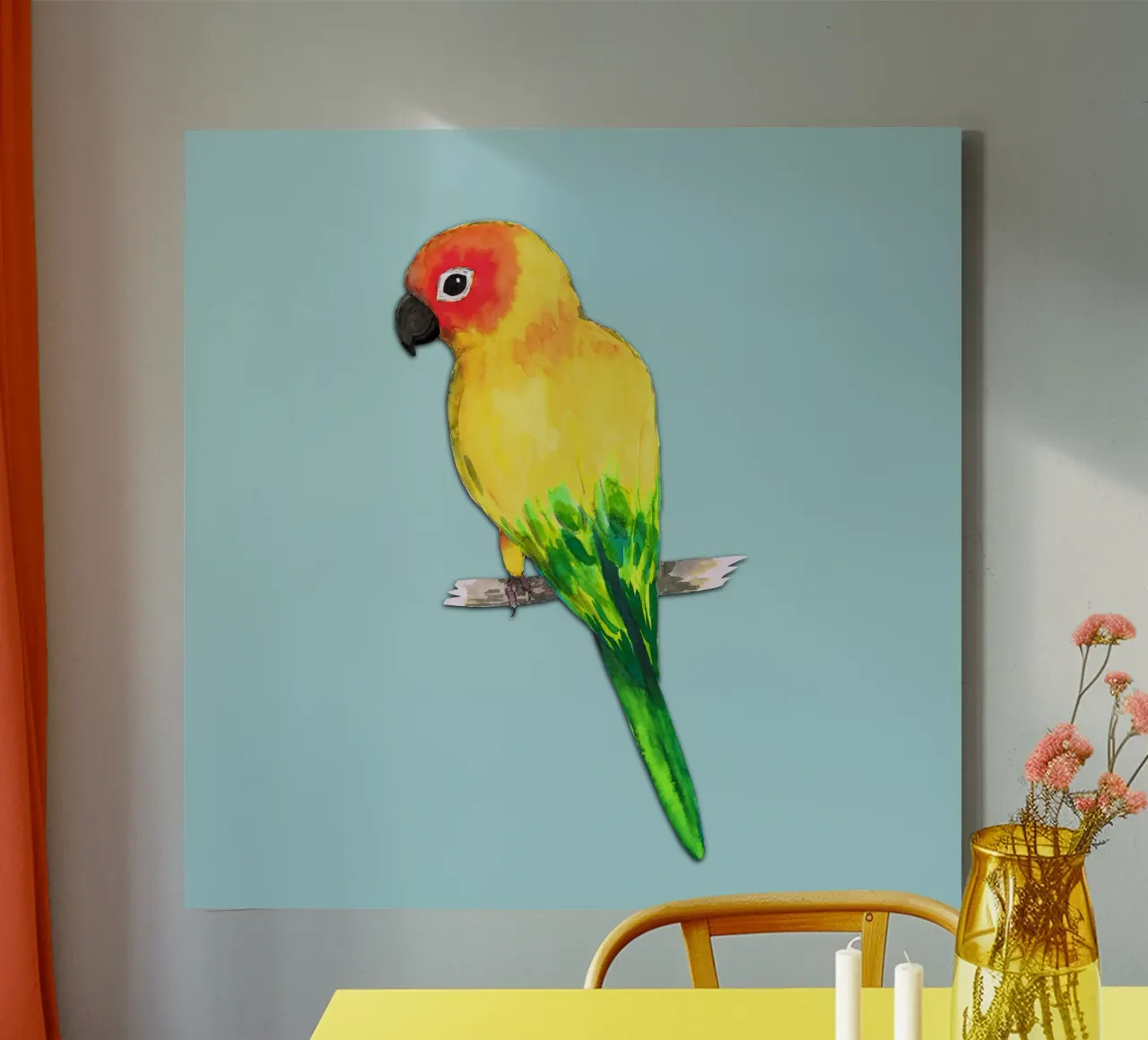 Sun conure tela con Cornice a cassetta da BwiseLizzy