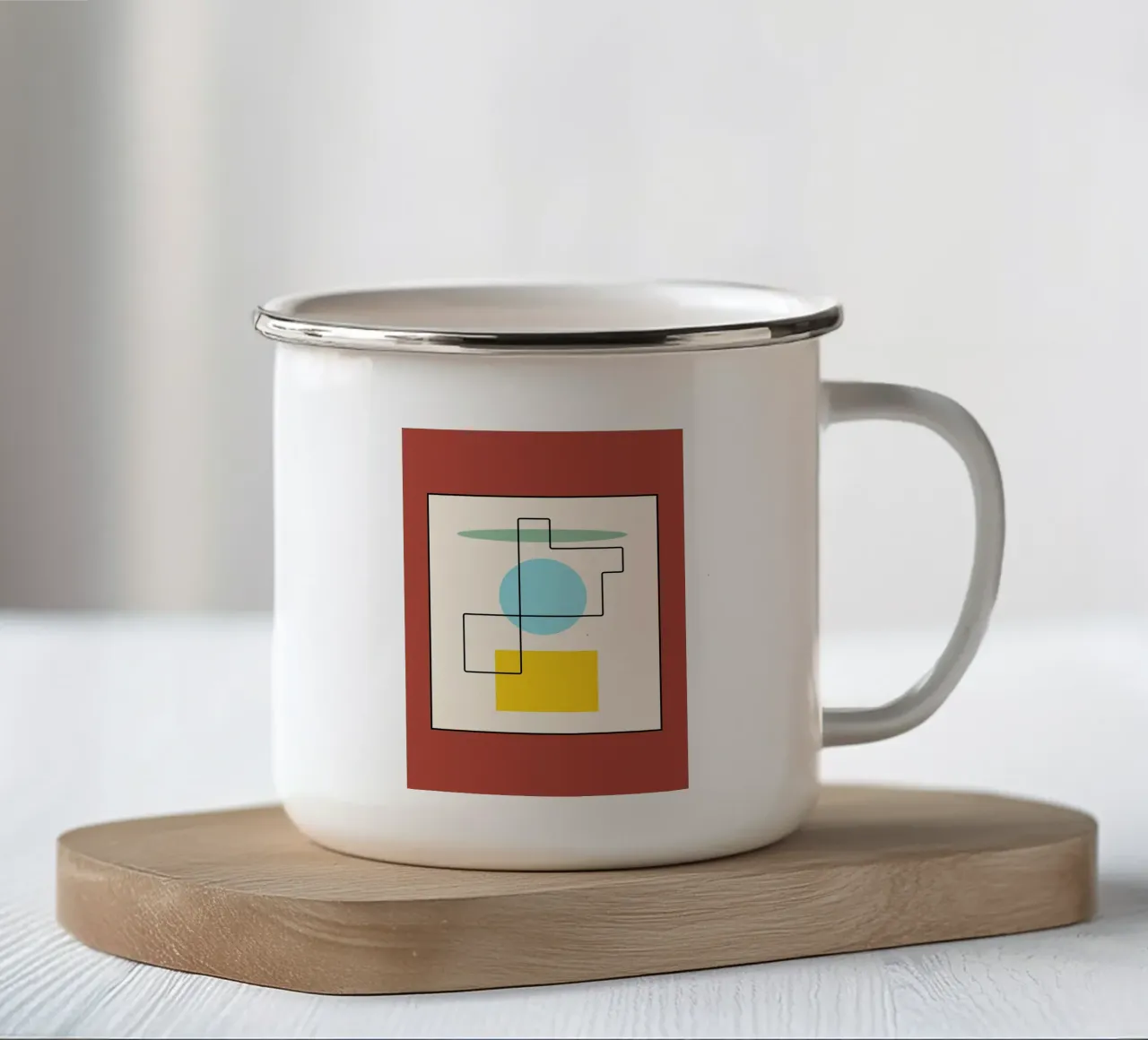 Principio geometrico tazza in smalto da lipecobr