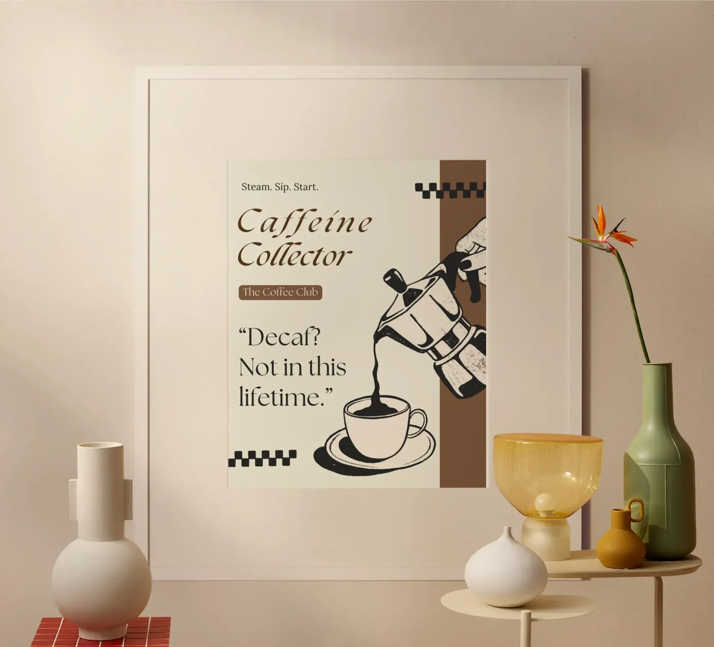 CAFFEINE COLLECTOR Poster von COFFEE CLUB