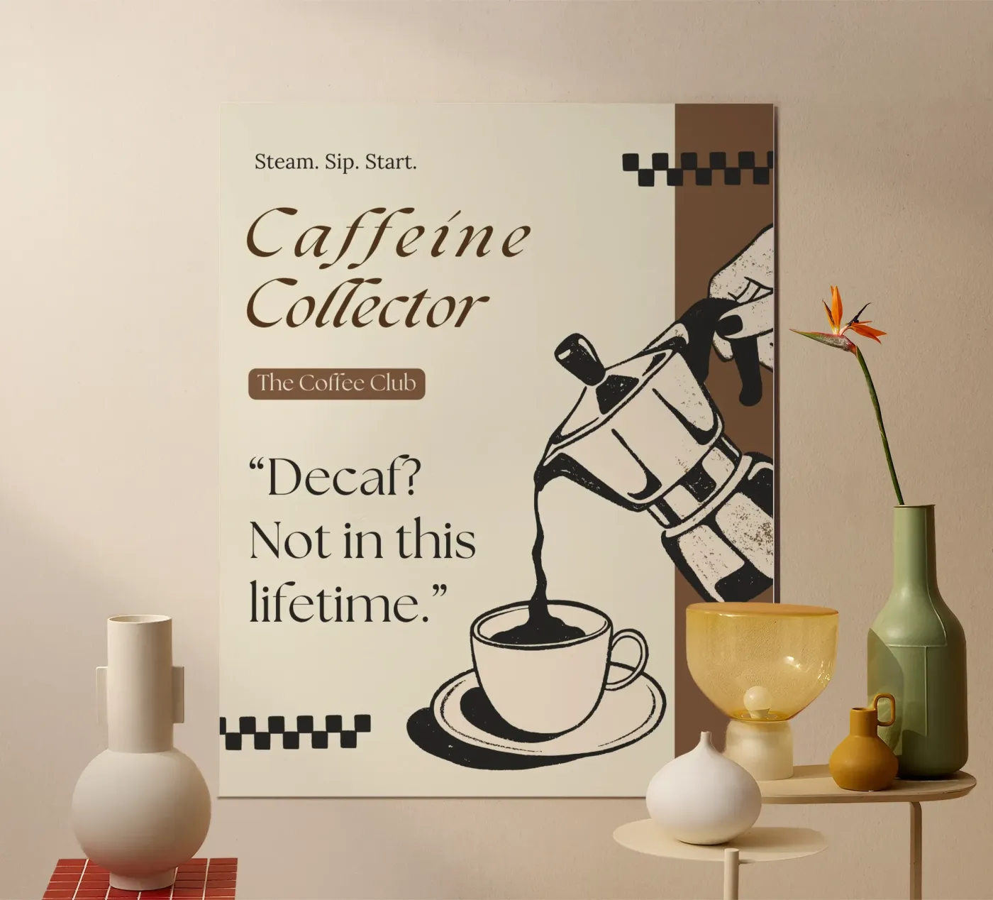 CAFFEINE COLLECTOR Poster von COFFEE CLUB