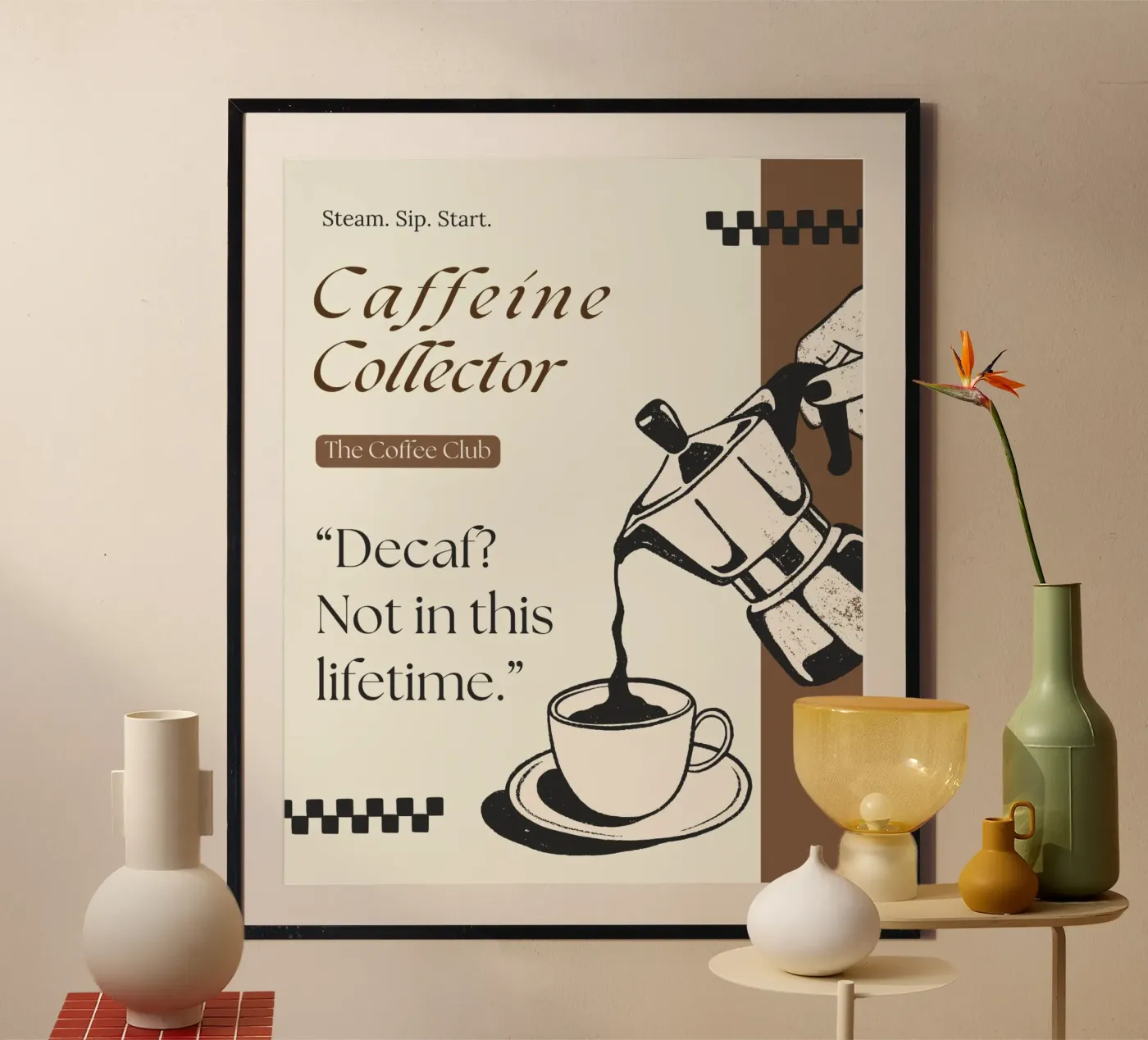 CAFFEINE COLLECTOR Poster von COFFEE CLUB