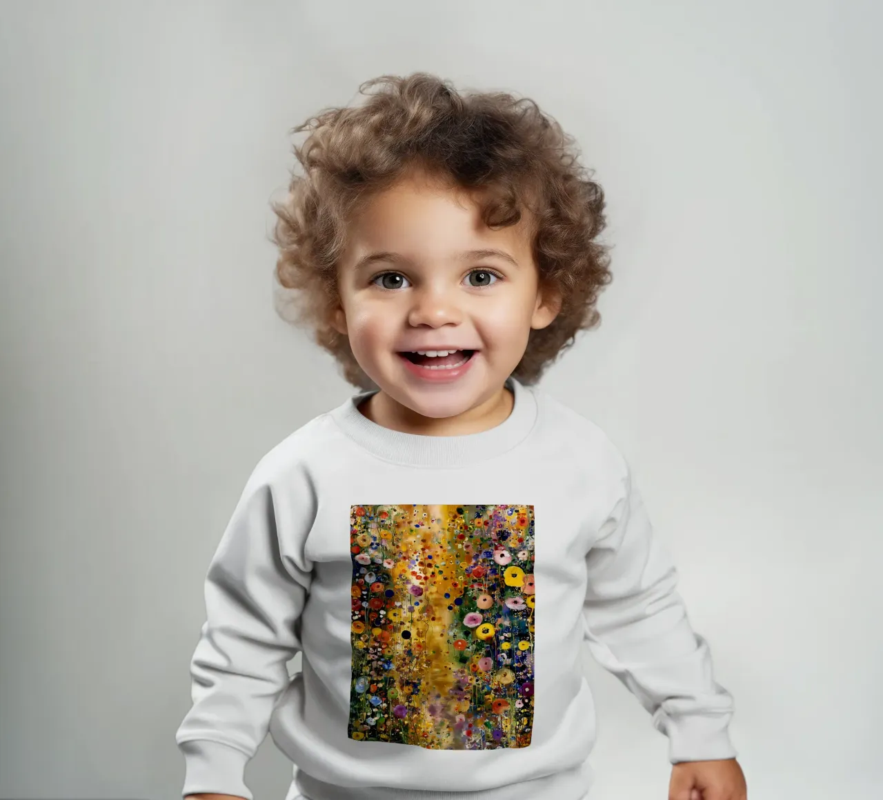 Flowers Abstract A, style Klimt felpa neonato da MATEOart