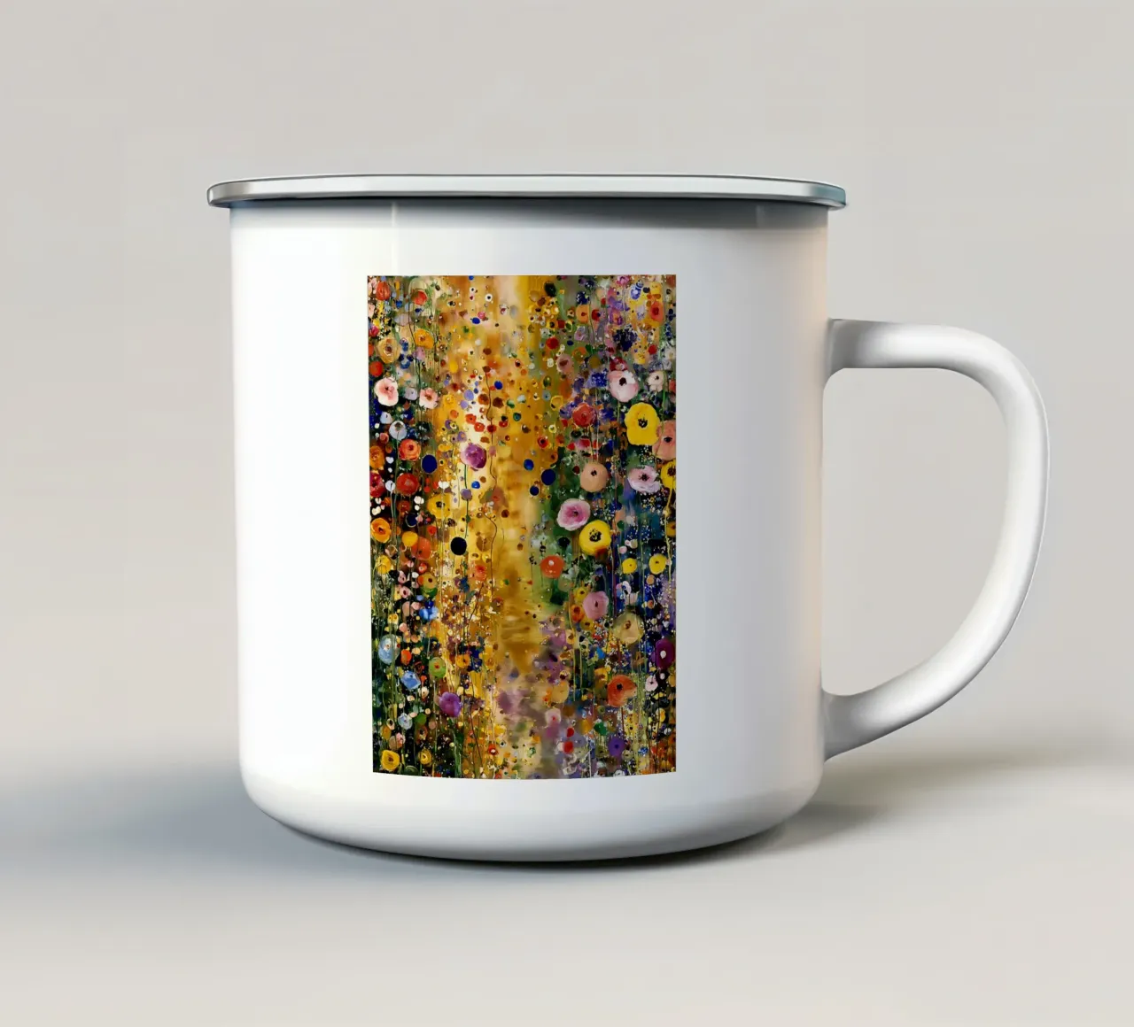 Flowers Abstract A, style Klimt tazza in smalto da MATEOart