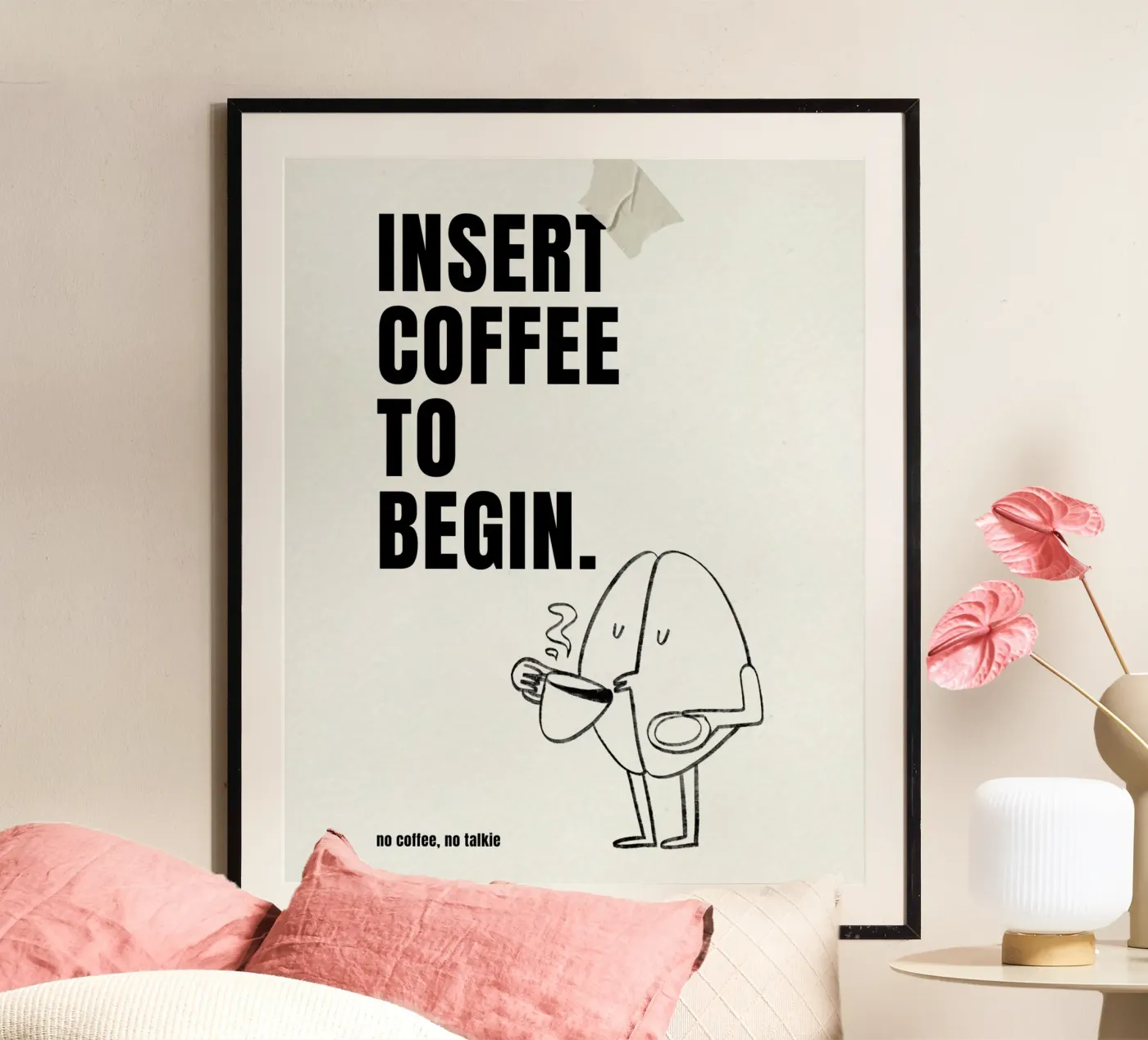 INSERT COFFEE TO BEGIN poster van COFFEE CLUB