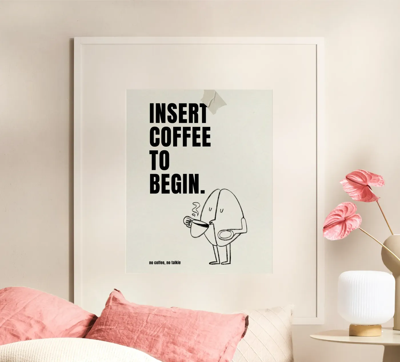 INSERT COFFEE TO BEGIN poster van COFFEE CLUB