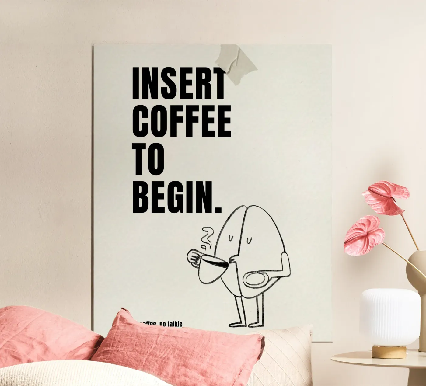 INSERT COFFEE TO BEGIN poster van COFFEE CLUB