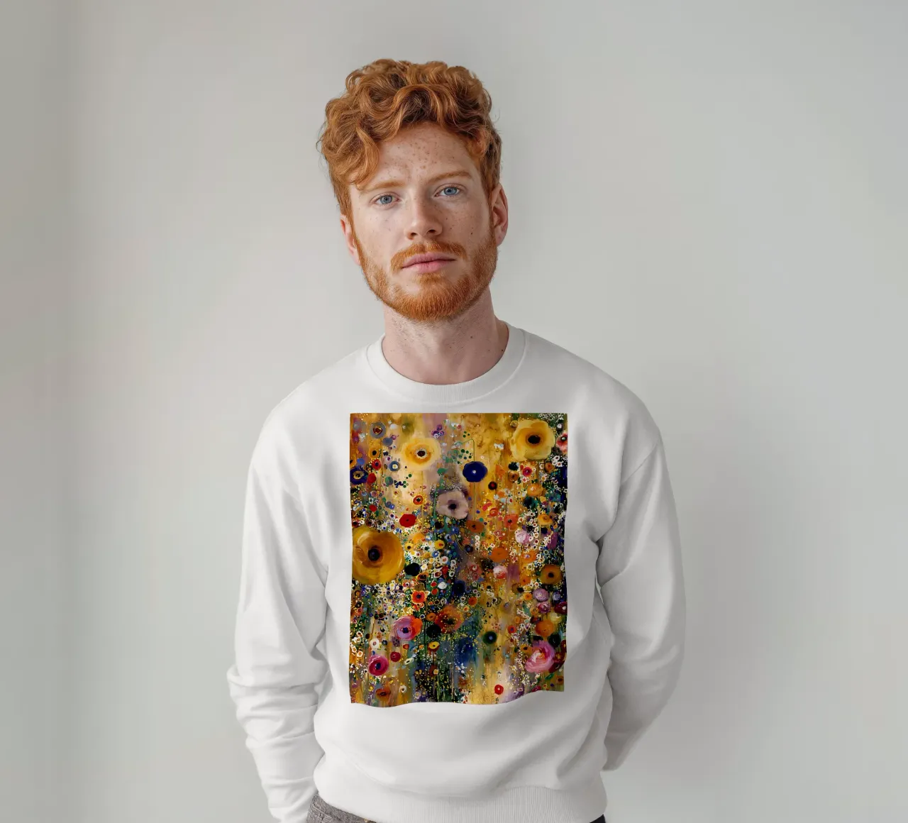 Flowers Abstract B, style Klimt felpa da MATEOart