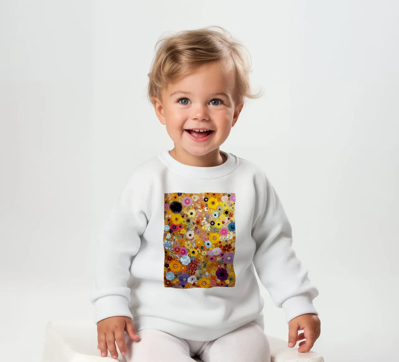 Flowers Abstract C, style Klimt felpa neonato da MATEOart