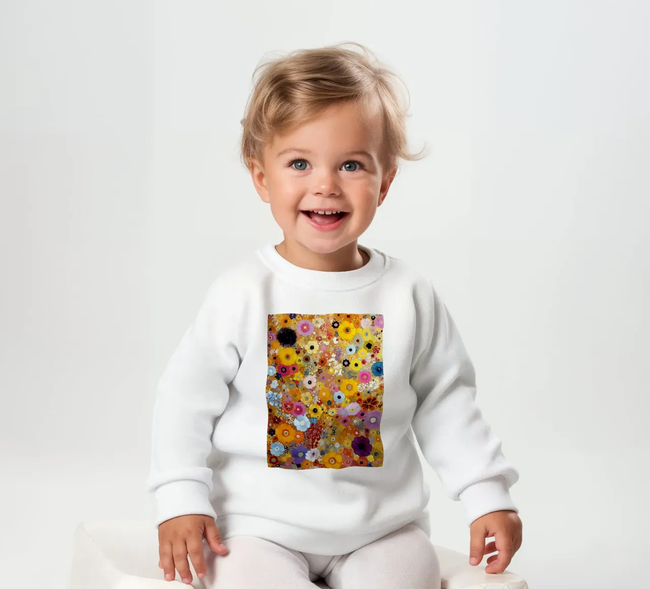 Flowers Abstract C, style Klimt felpa neonato da MATEOart