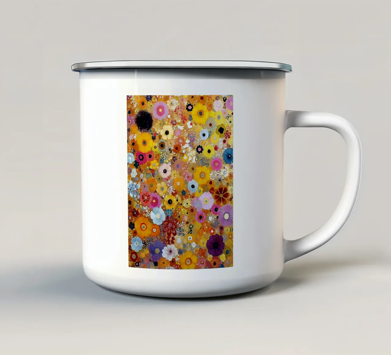 Flowers Abstract C, style Klimt tazza in smalto da MATEOart