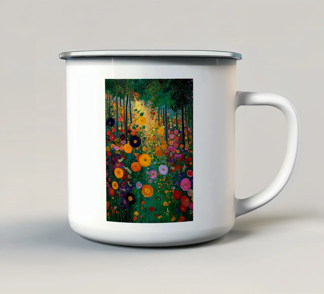 Flowers Forest A, style Klimt tazza in smalto da MATEOart