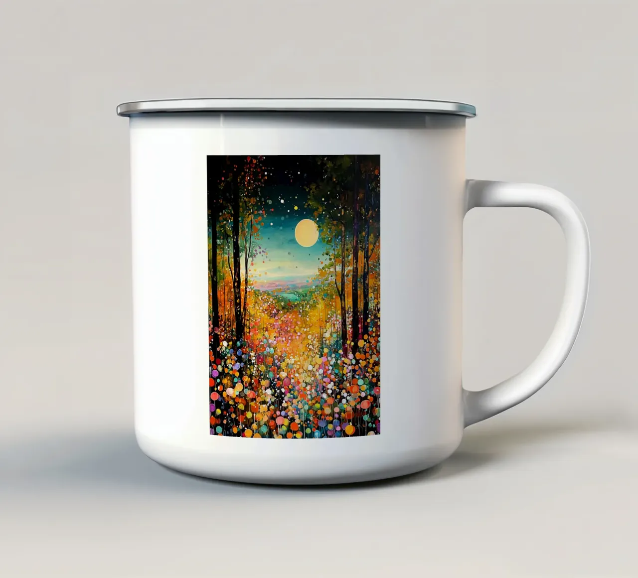 Forest flowers D, style Klimt tazza in smalto da MATEOart
