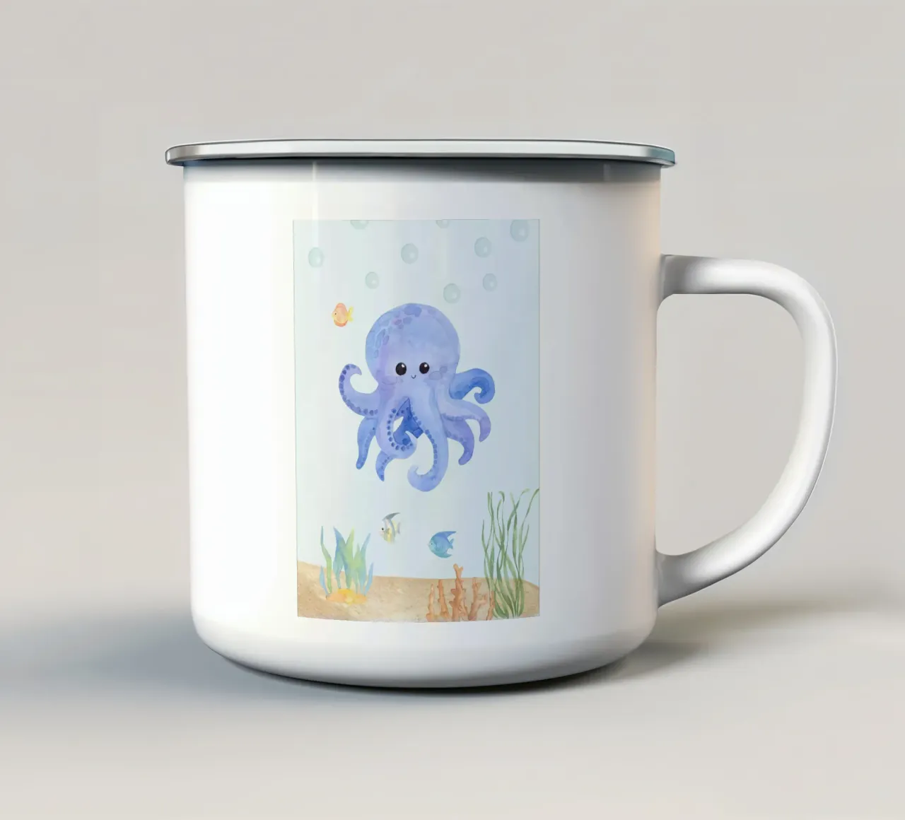 Sotto le onde tazza in smalto da DesignArt