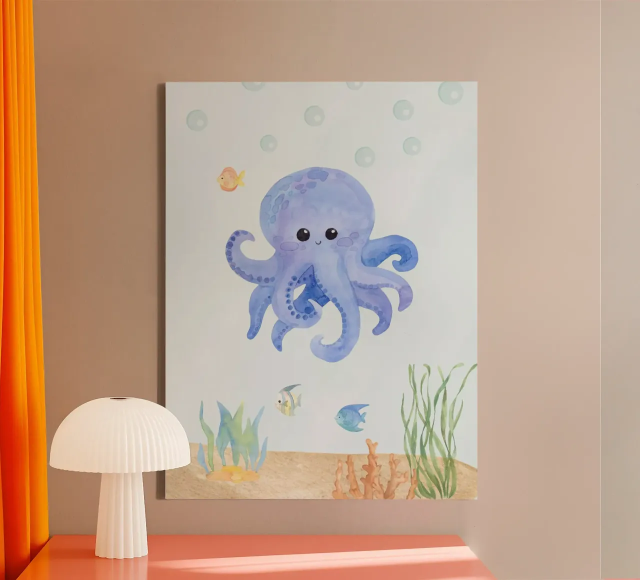 Beneath the Waves canvas with Floater frame by DesignArt