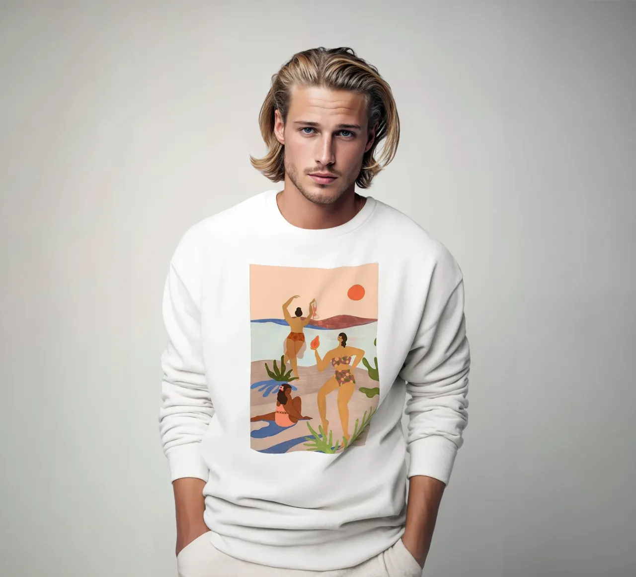 menai sulla spiaggia arty guava felpa da walker shop