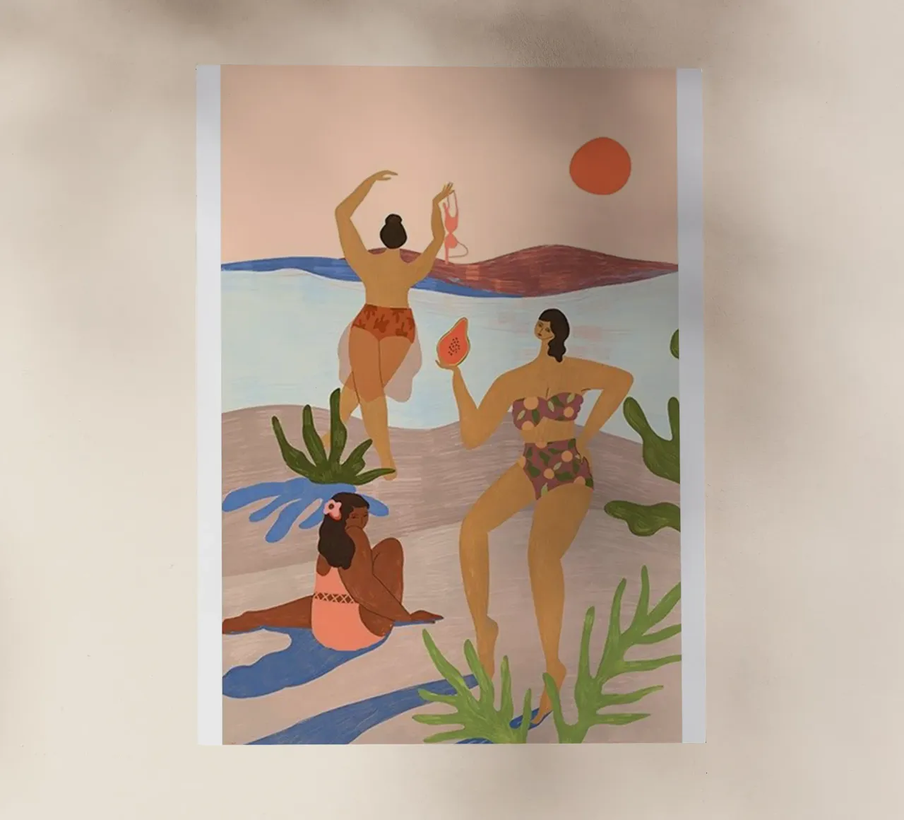 menai sulla spiaggia arty guava pellicola backlit da walker shop