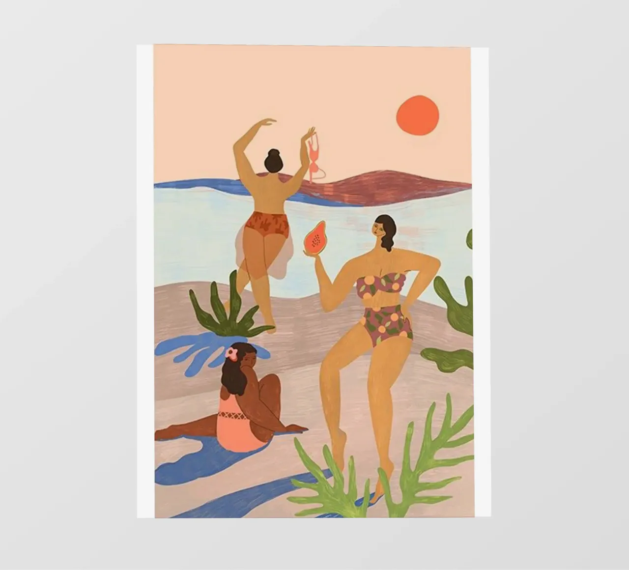 menai sulla spiaggia arty guava pellicola backlit da walker shop