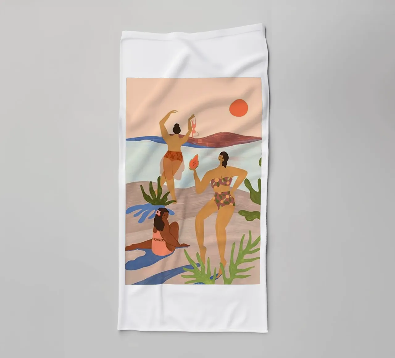 menai sulla spiaggia arty guava asciugamano da bagno da walker shop