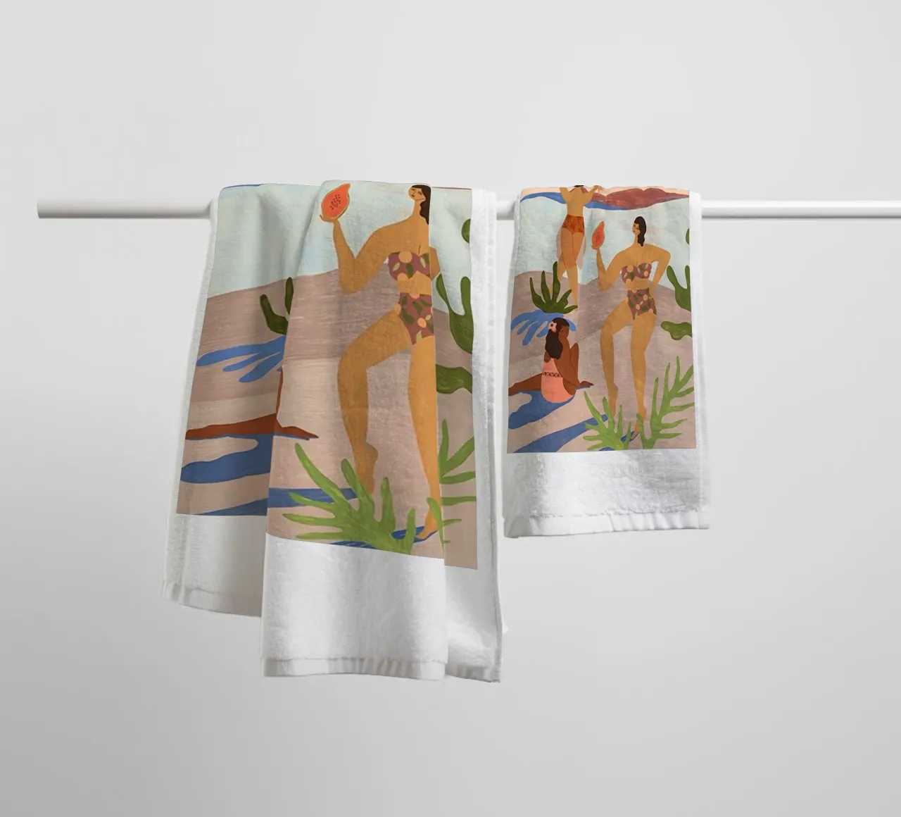 menai sulla spiaggia arty guava asciugamano da bagno da walker shop