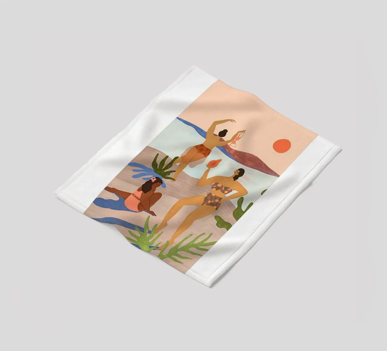 menai sulla spiaggia arty guava coperta in pile da walker shop